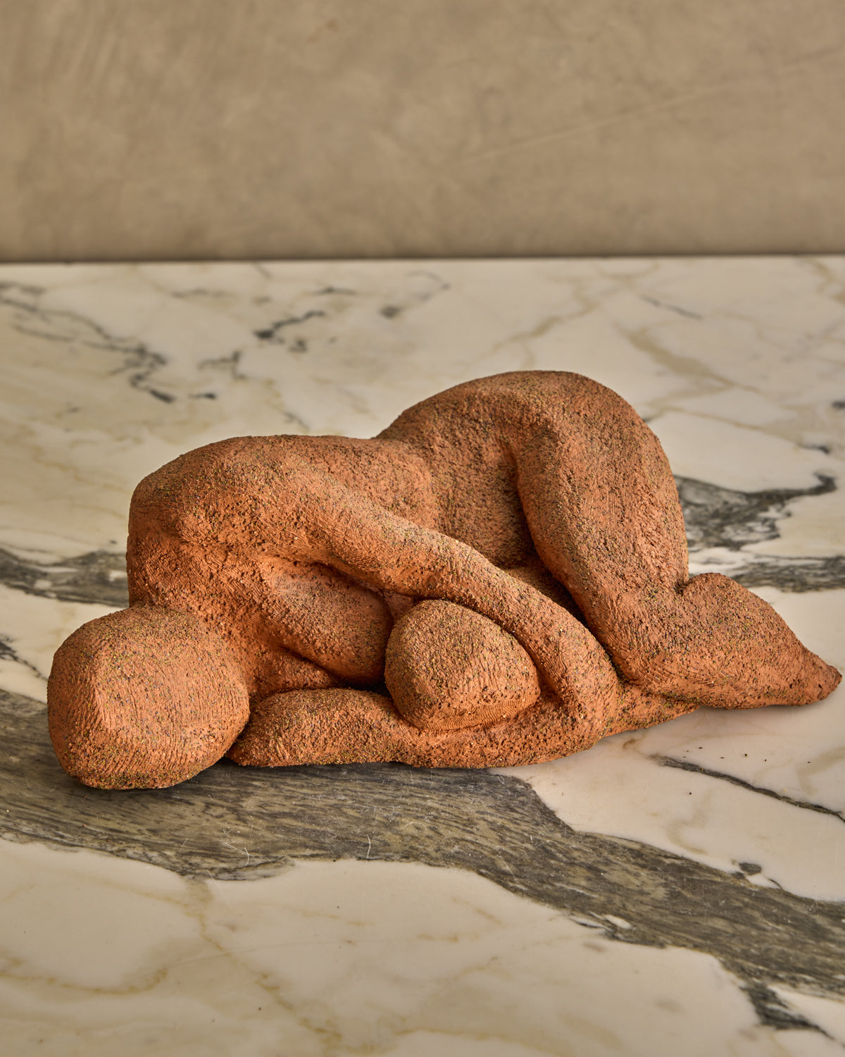 Reclined Clay Figure Sculpture