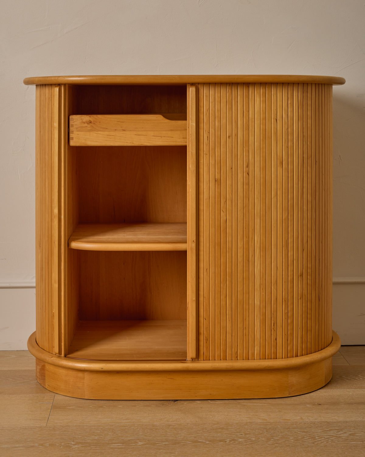 Maple Cabinet with Tambour Doors