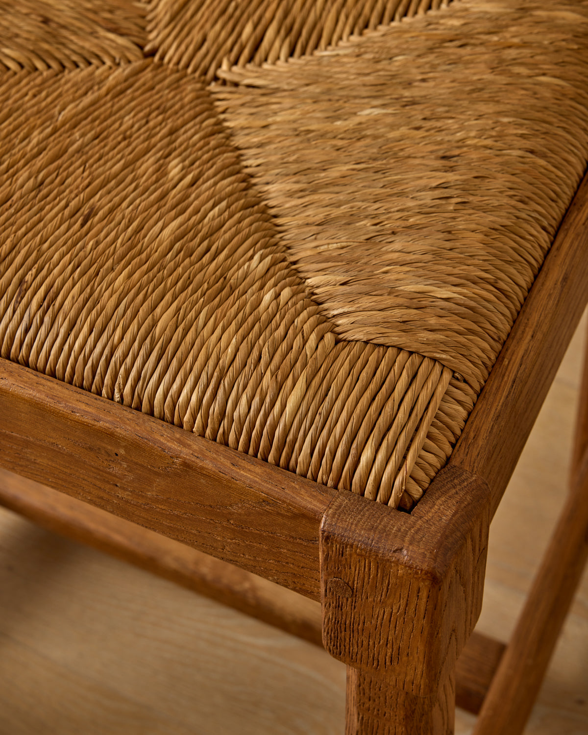 French Oak Dining Chairs - Set 8