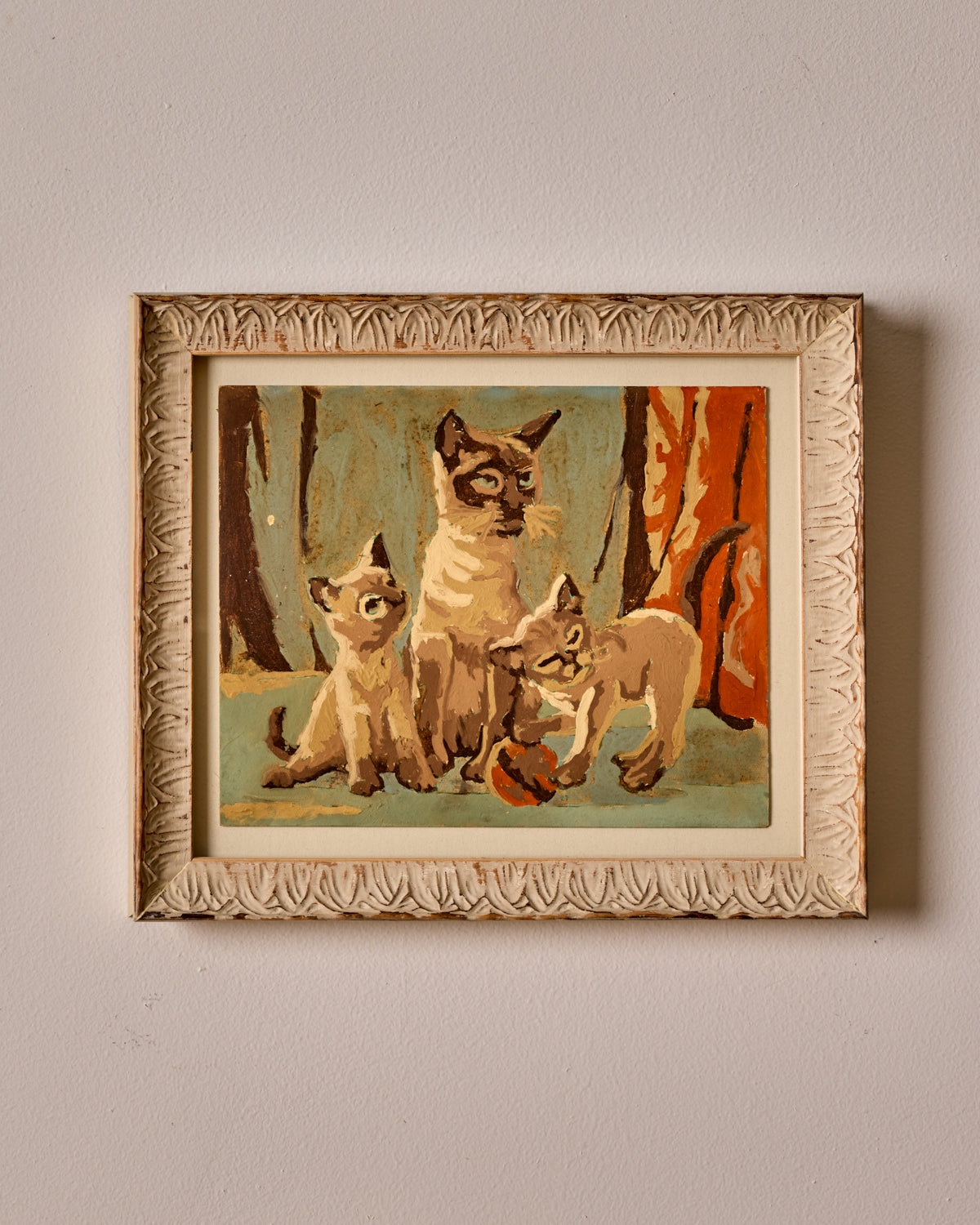 Siamese Kittens with Ball II