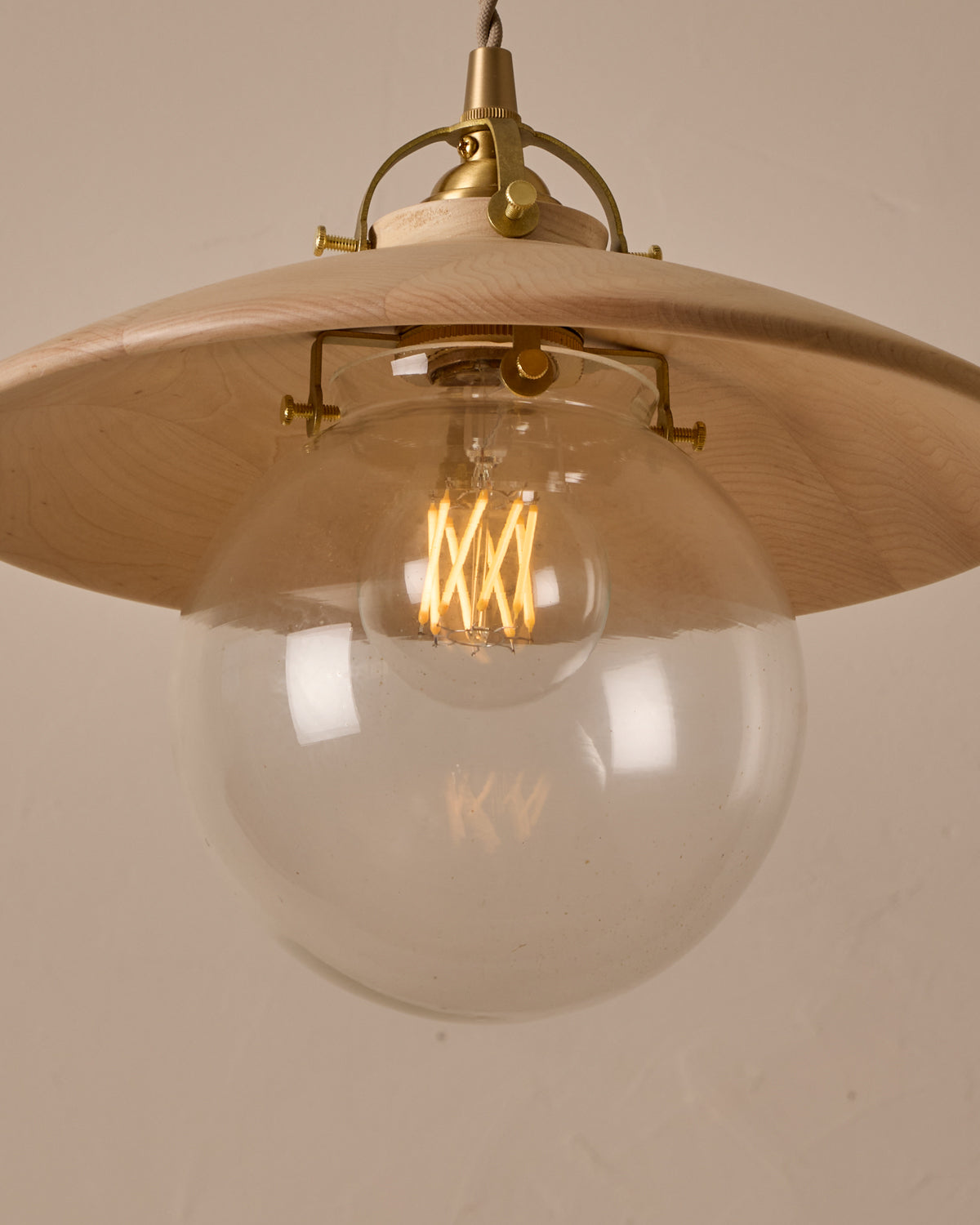 #shade-finish_clear maple #Cord-Color---Glass_beige Cord - Clear Globe