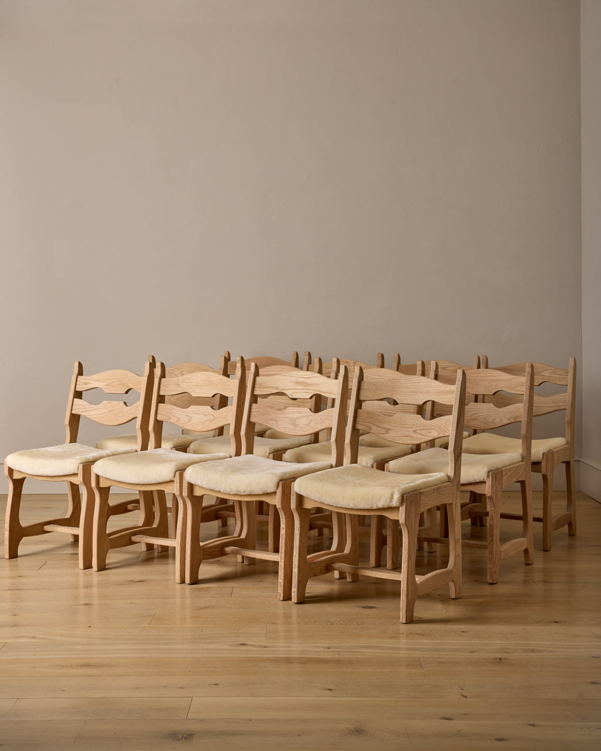 1980s Brutalist Razorback Dining Chairs - Set of 12