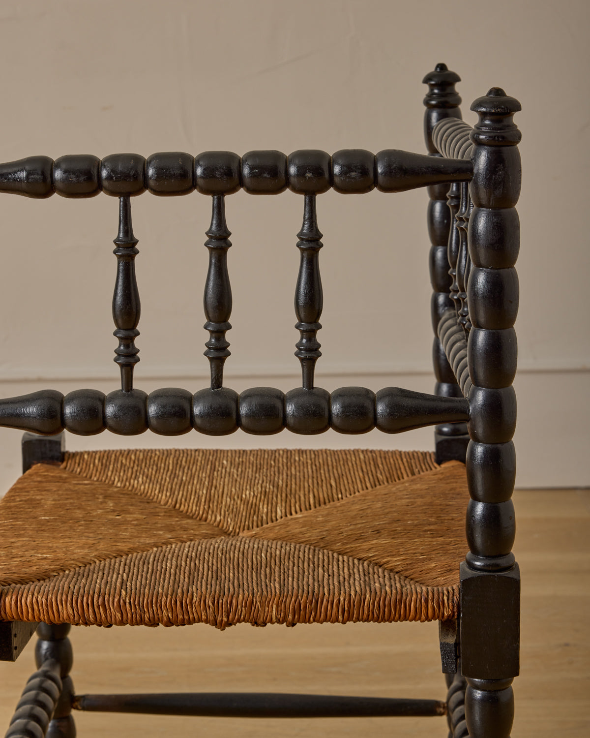 Ebonized Corner Bobbin Chair