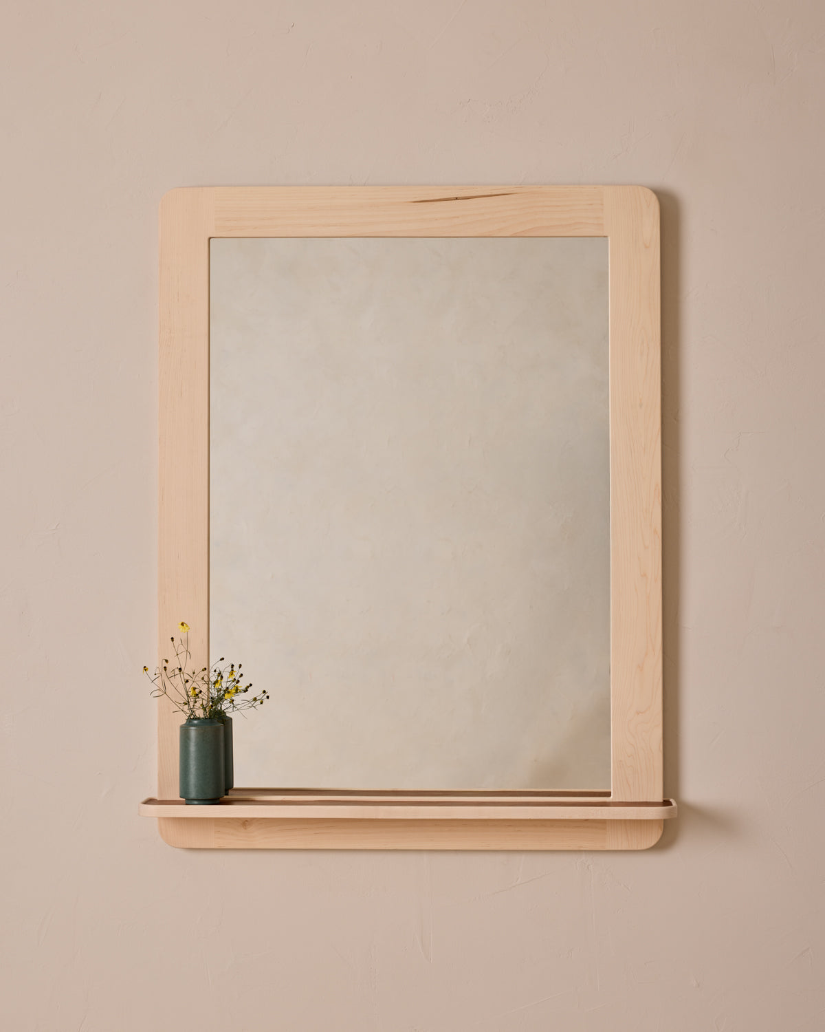 Bennett Mirror with Shelf - Clear Maple