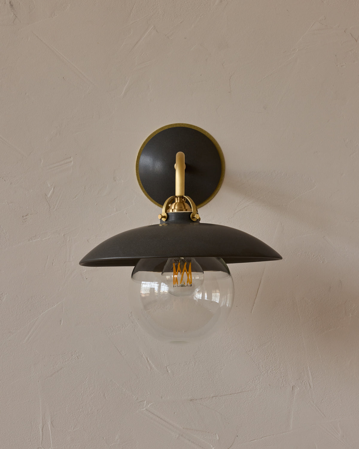Edmund Wall Sconce - Almost Black Ceramic