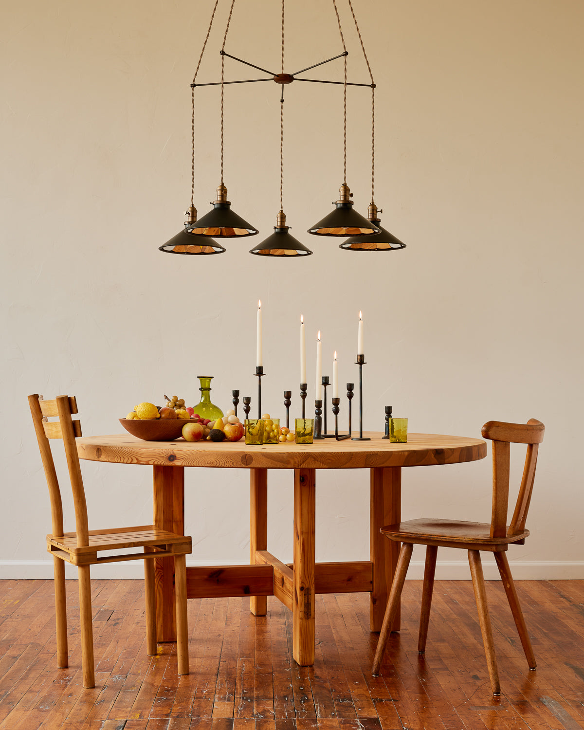 Classic Mirror Pendant Chandelier - Quintet