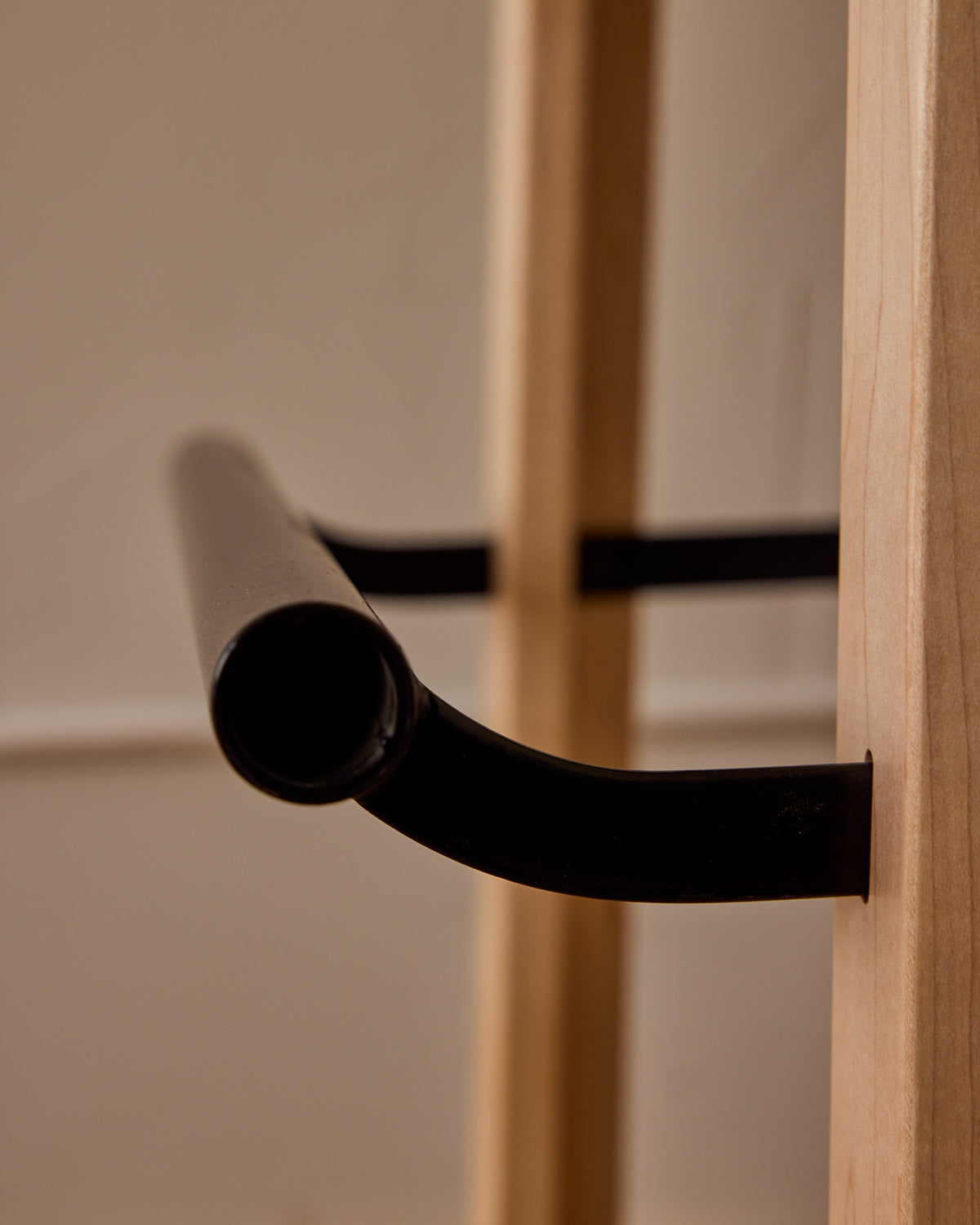 Jack Leather and Wood Stool - Tan