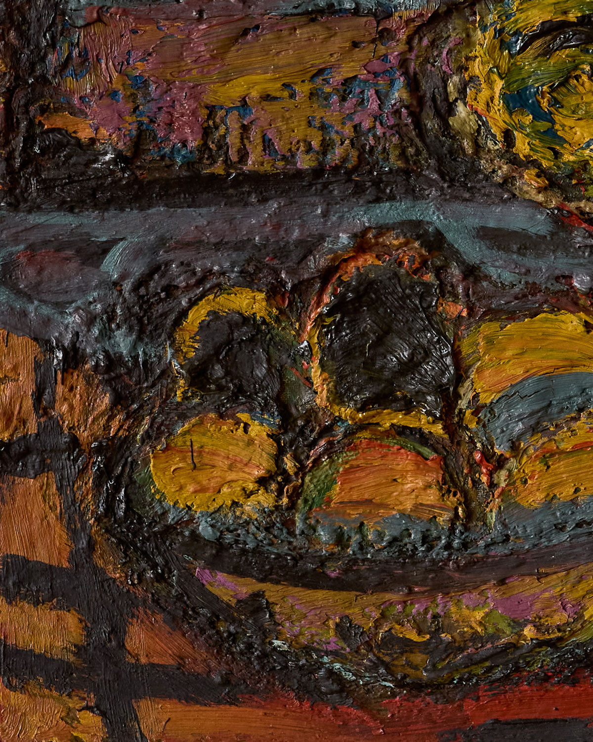 Impasto Still Life with Sunflowers