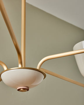 Lola Chandelier - Five Arm - Satin Brass