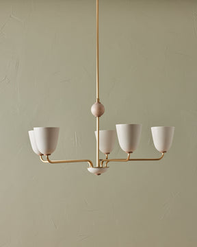 Lola Chandelier - Five Arm - Satin Brass
