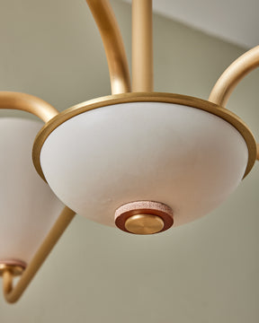 Lola Chandelier - Five Arm - Satin Brass