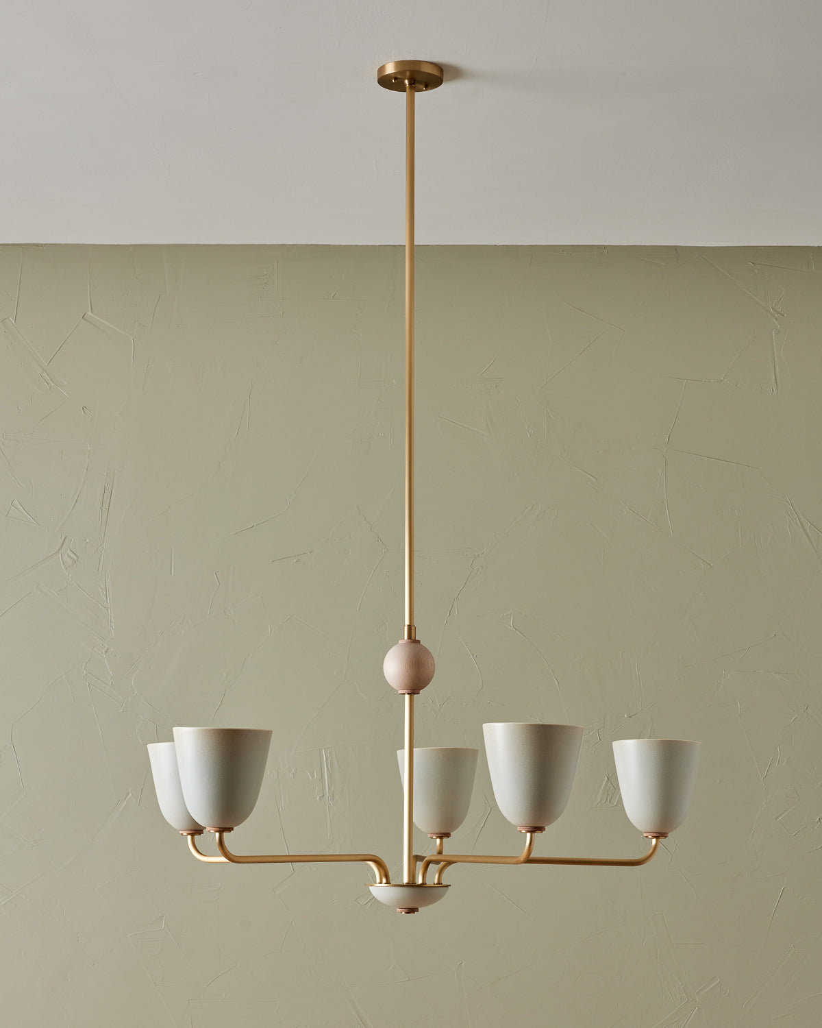 Lola Chandelier - Five Arm - Satin Brass