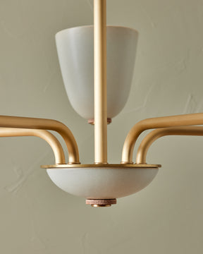 Lola Chandelier - Five Arm - Satin Brass