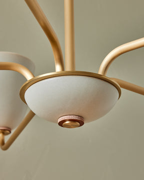 Lola Chandelier - Five Arm - Satin Brass