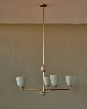 Lola Chandelier - Five Arm - Satin Brass