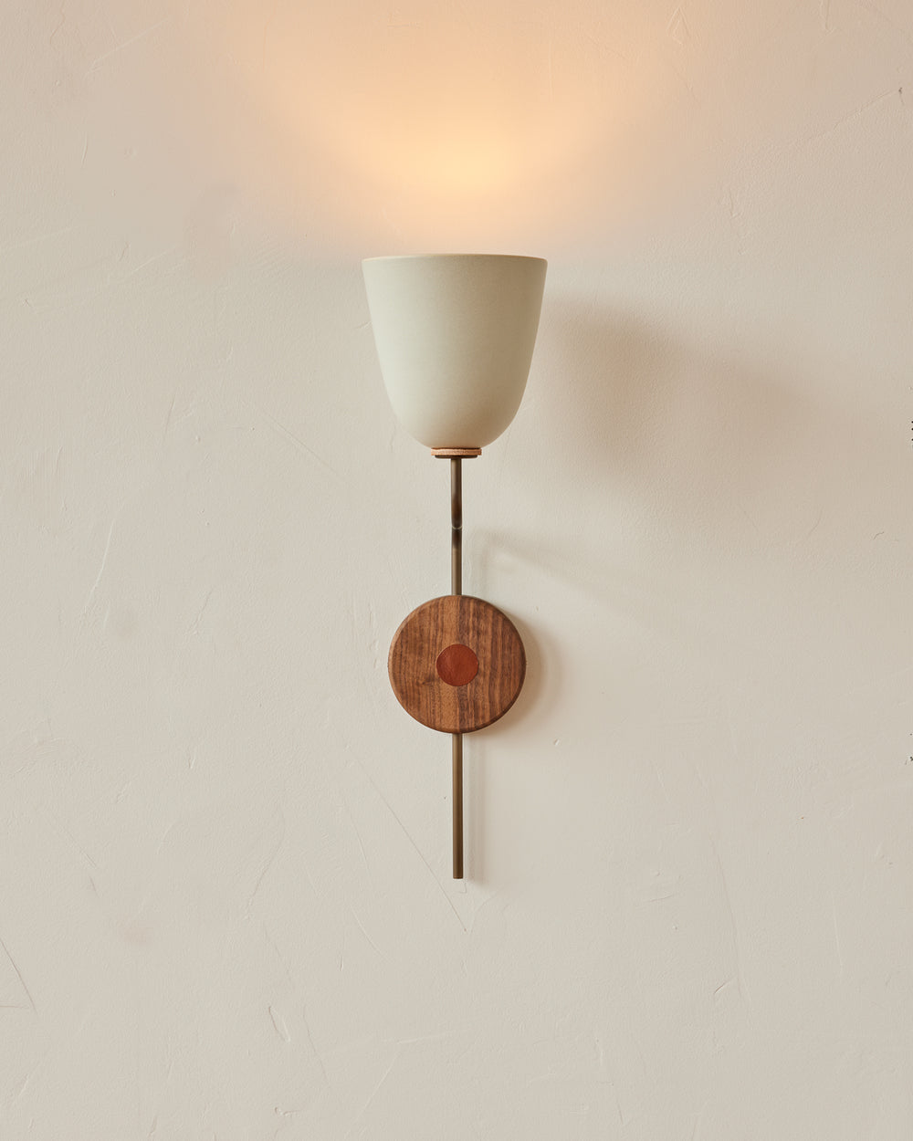 #shade-finish_robin's egg #Metal-+-Wood-Finish_Antique Brass / Black Walnut #wiring_hardwired