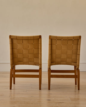 Pair of 'Eva' Beech Easy Chairs