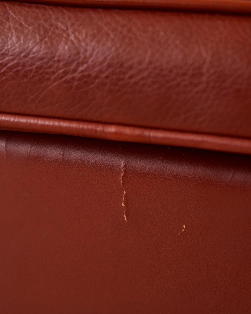 Red 2-Seater Leather Sofa - II