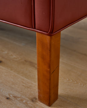 Red 2-Seater Leather Sofa - II