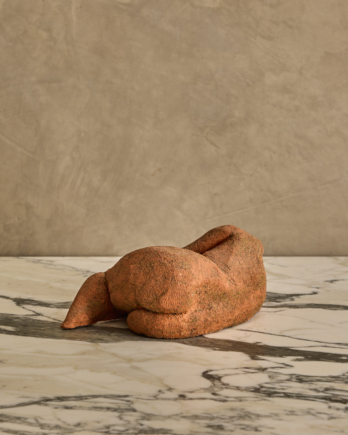 Reclined Clay Figure Sculpture