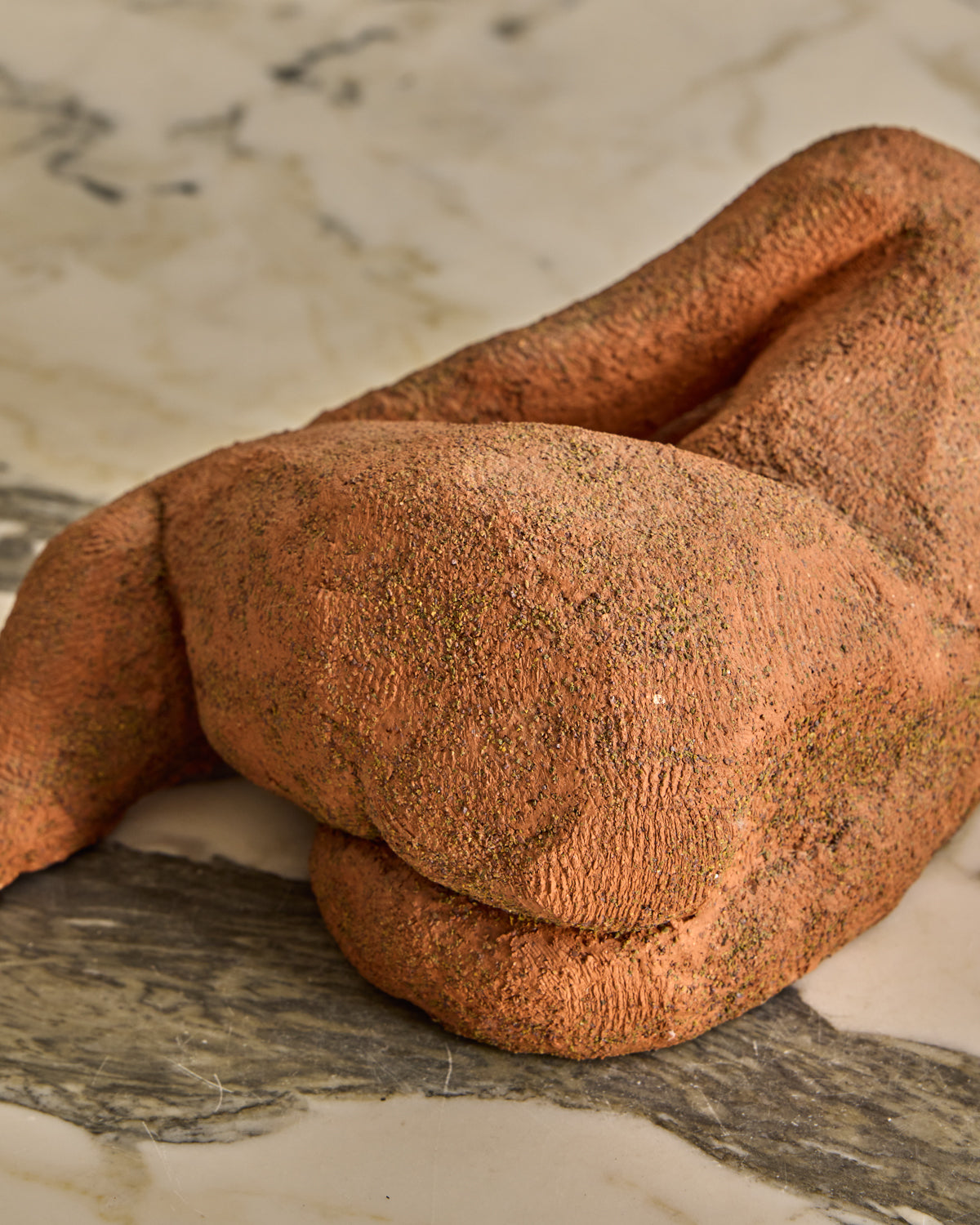 Reclined Clay Figure Sculpture