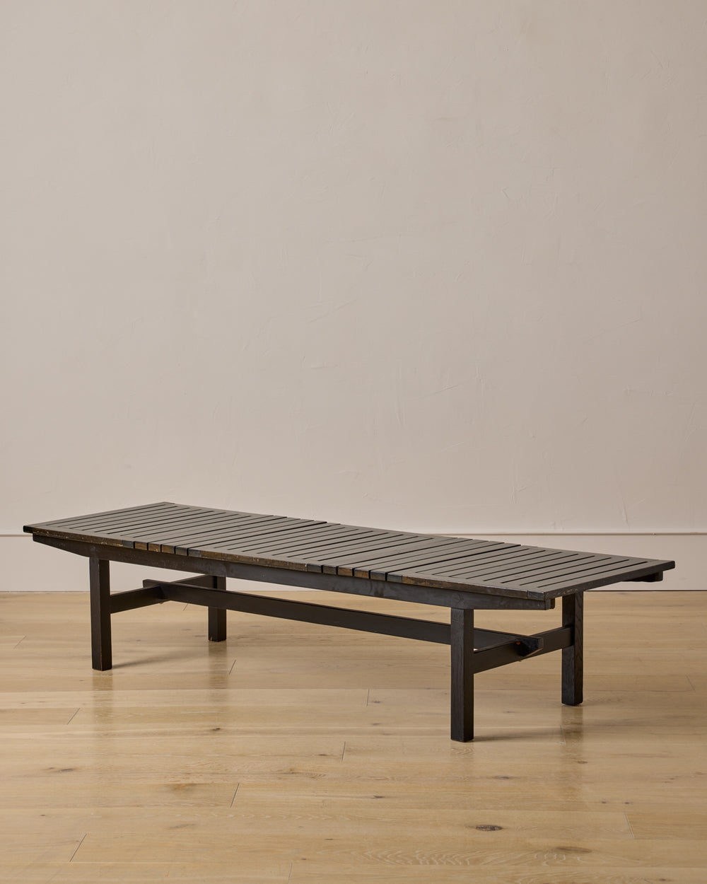 Wooden Slat Bench