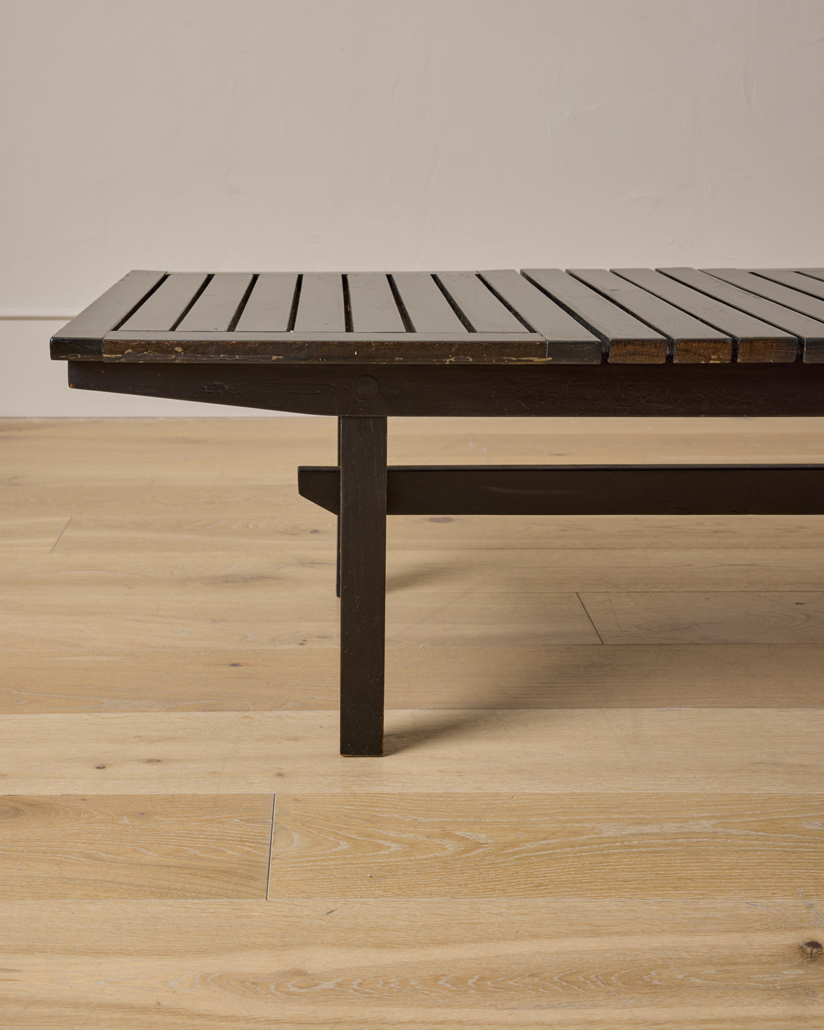 Wooden Slat Bench