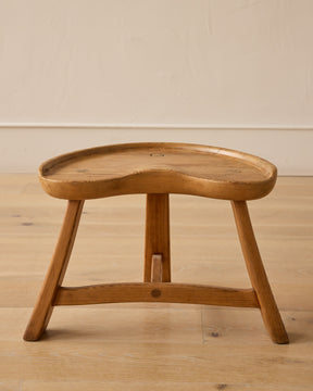 1960s "Fjøskrakk" 522 Pine Stool by Krogenæs Møbler