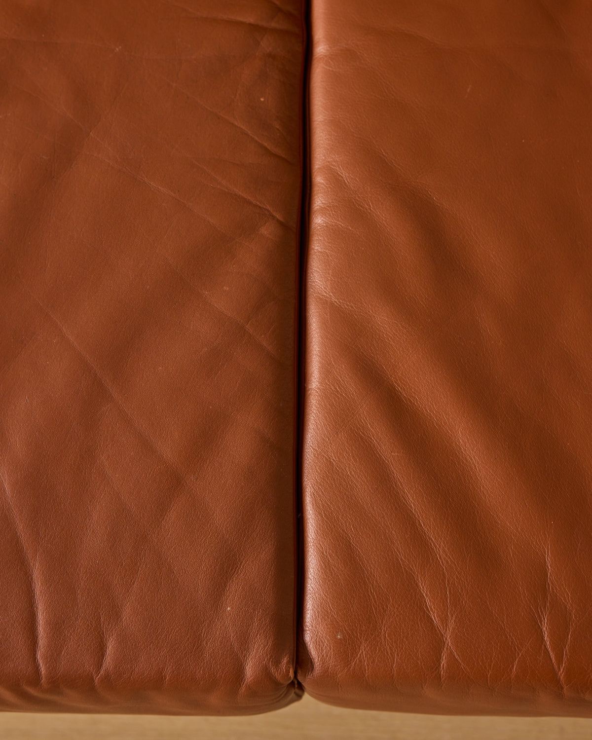 Oak + Leather Modular Sectional