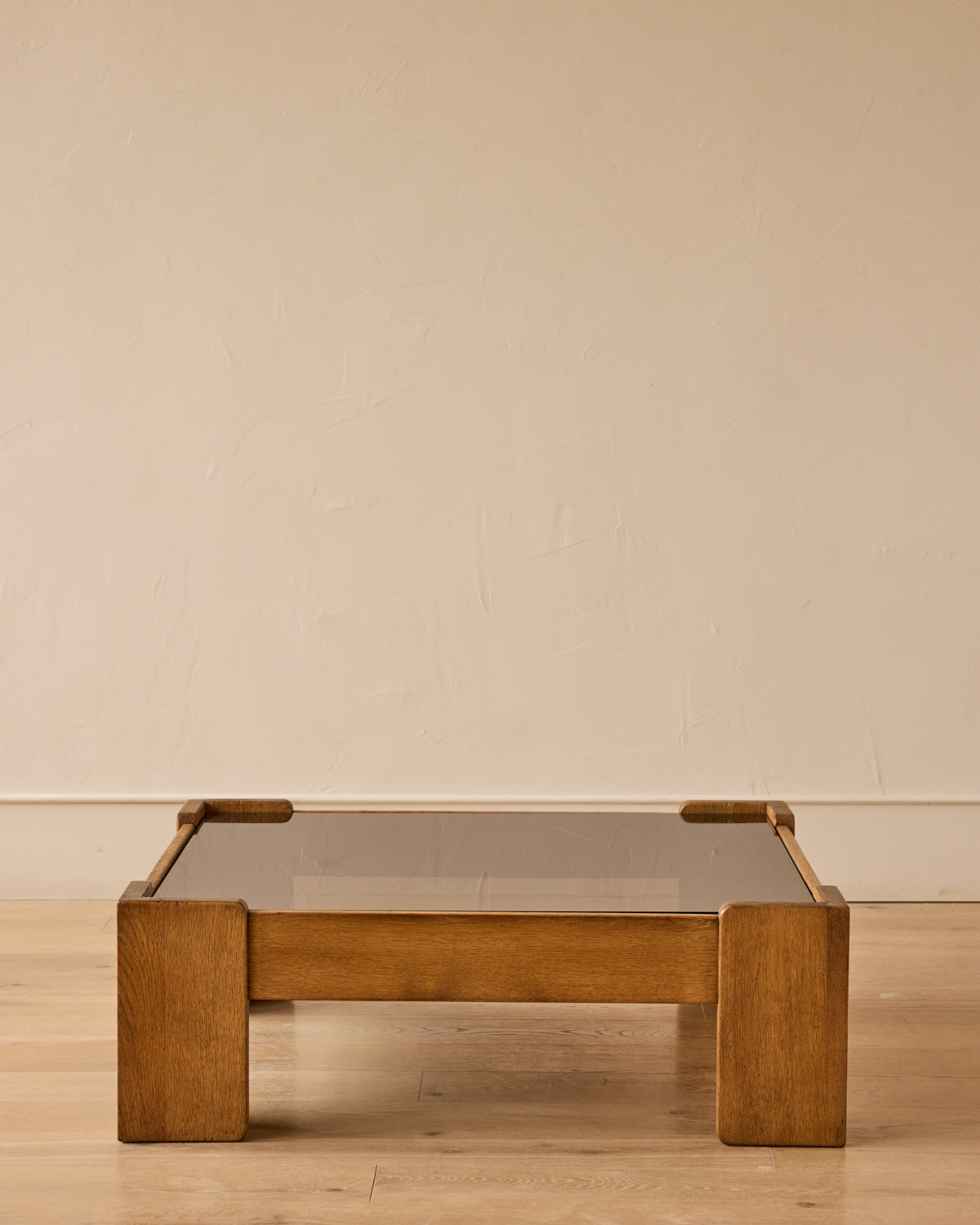 Oak + Leather Modular Sectional