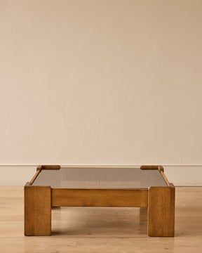 Oak + Leather Modular Sectional