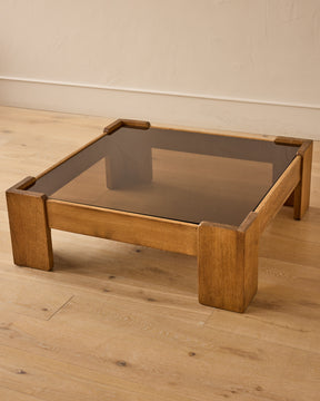 Oak + Leather Modular Sectional