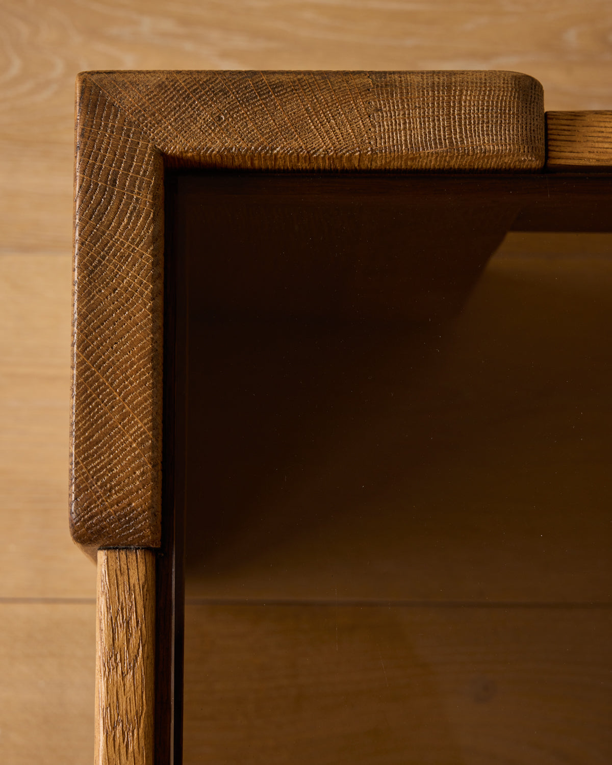 Oak + Leather Modular Sectional