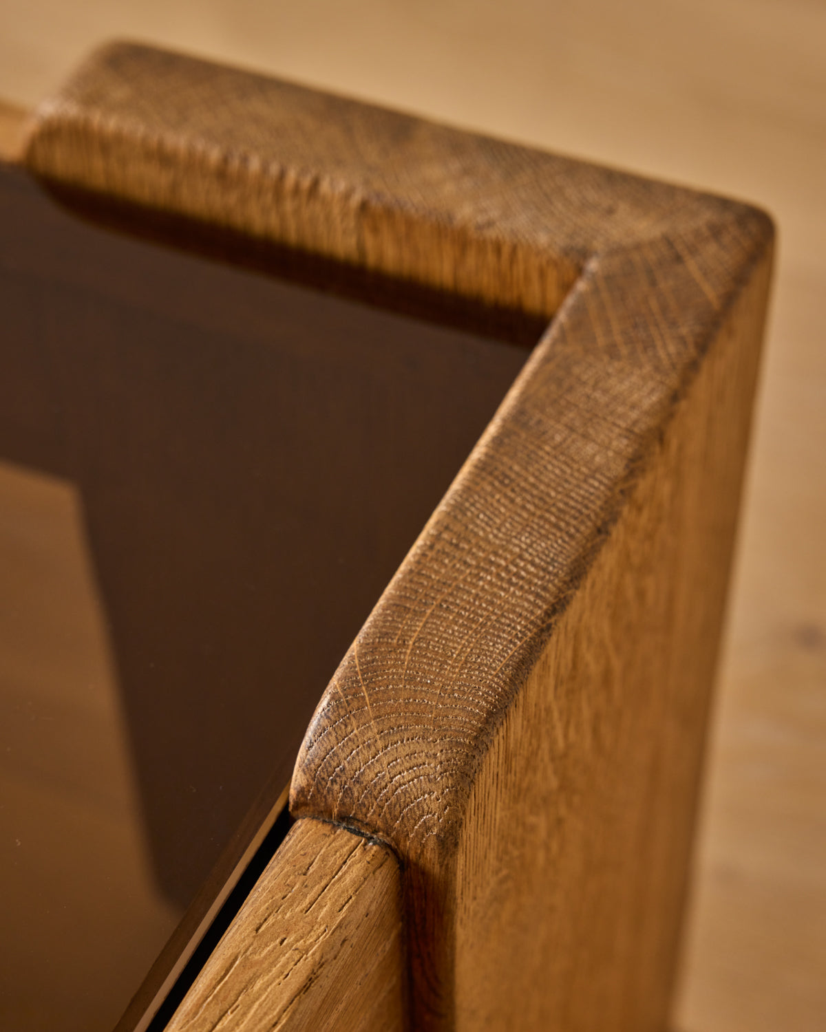 Oak + Leather Modular Sectional