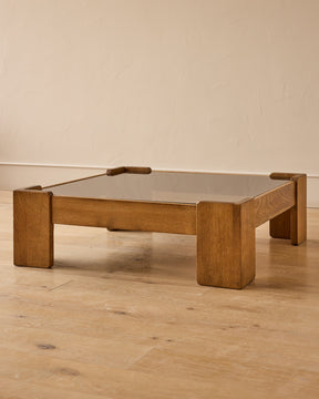 Oak + Leather Modular Sectional