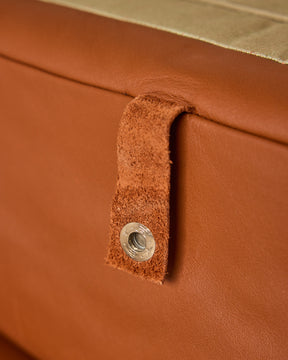 Oak + Leather Modular Sectional