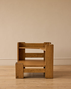 Oak + Leather Modular Sectional