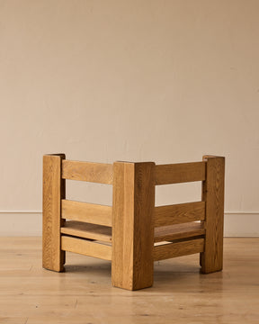 Oak + Leather Modular Sectional