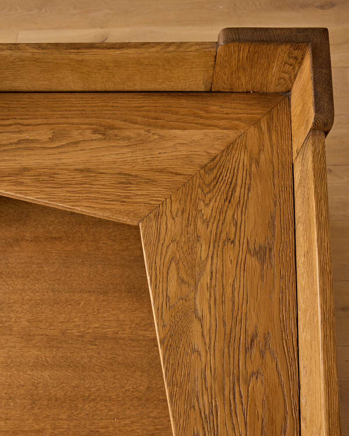 Oak + Leather Modular Sectional