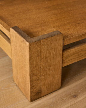 Oak + Leather Modular Sectional