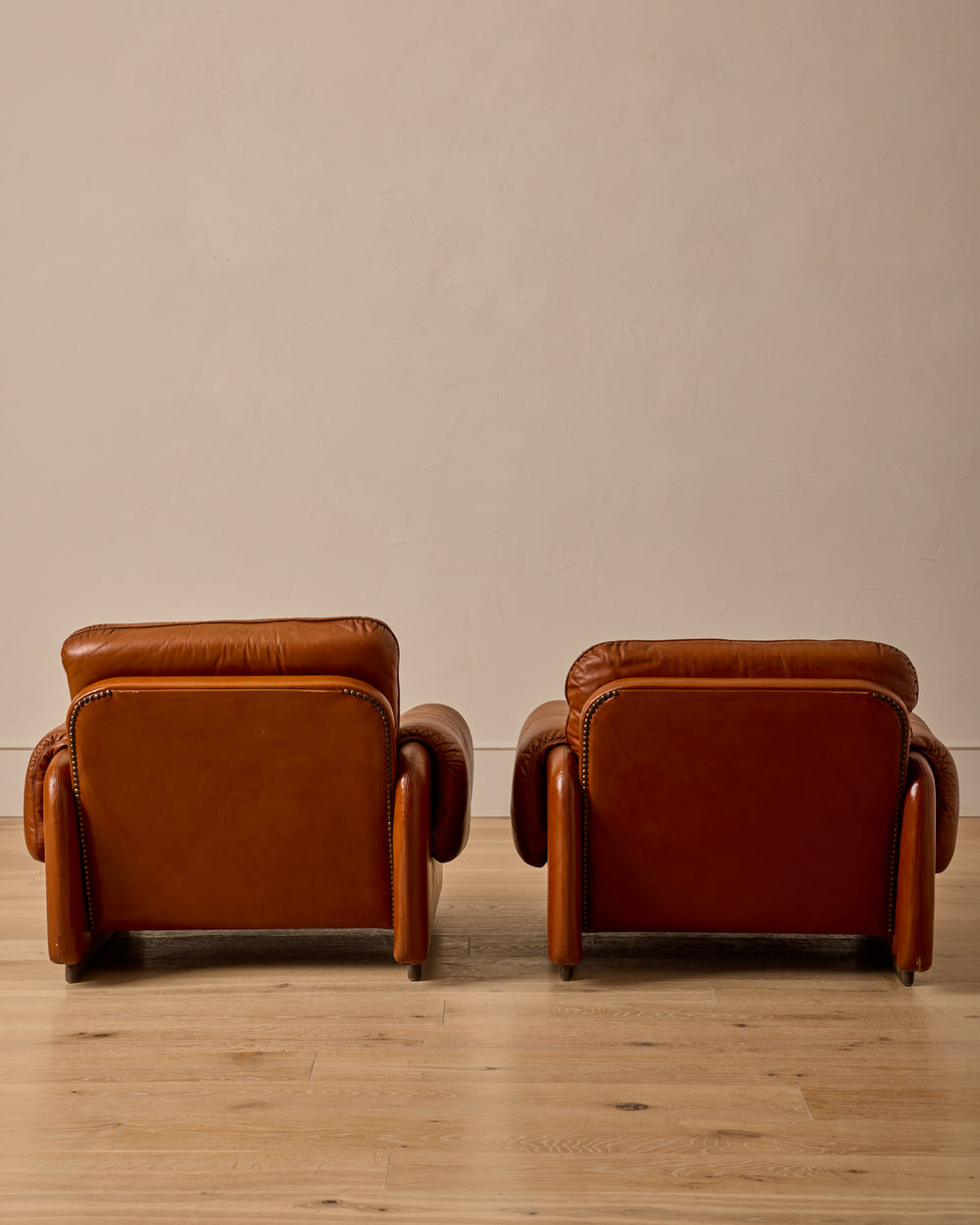 Pair of Italian Leather Armchairs