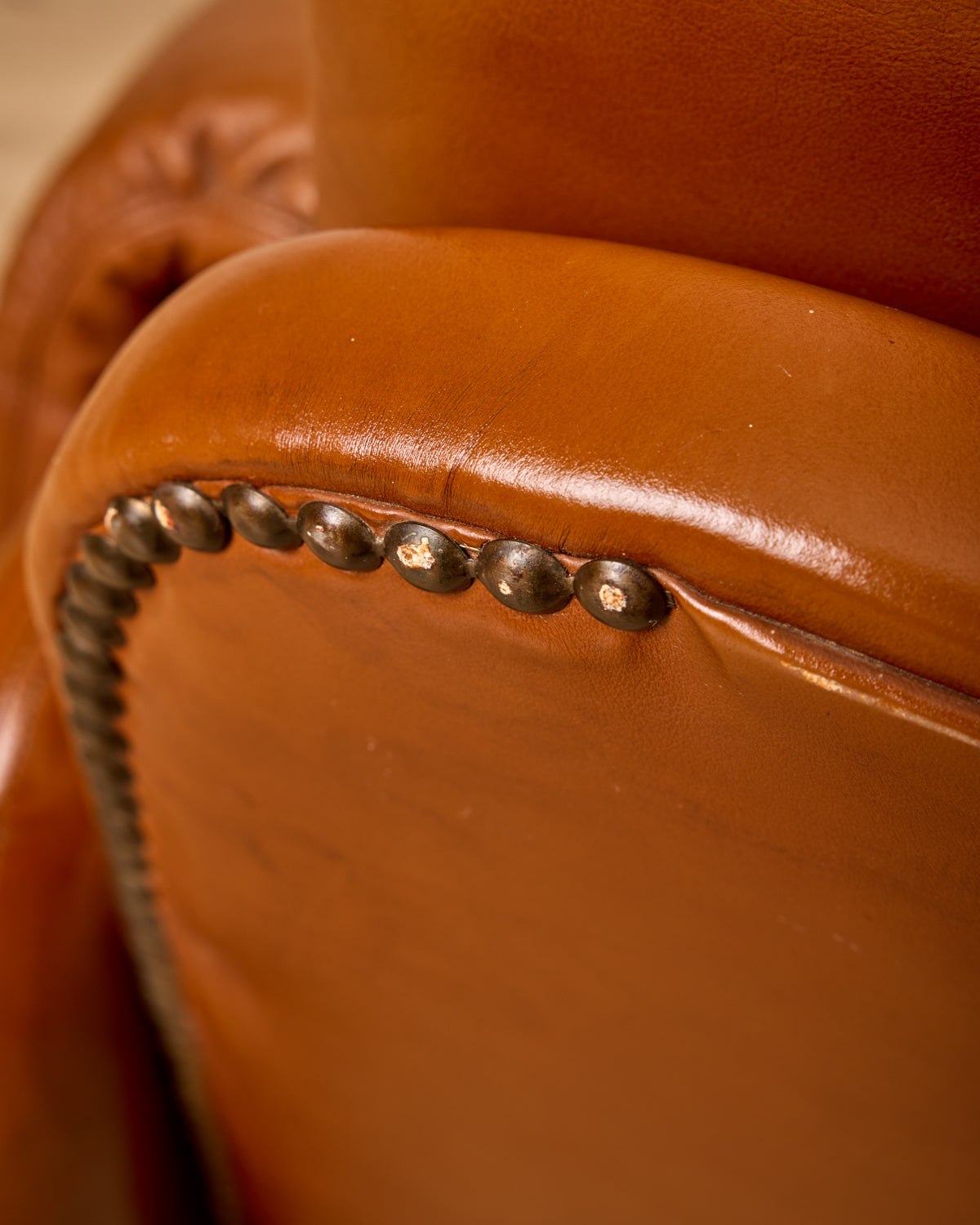 Pair of Italian Leather Armchairs