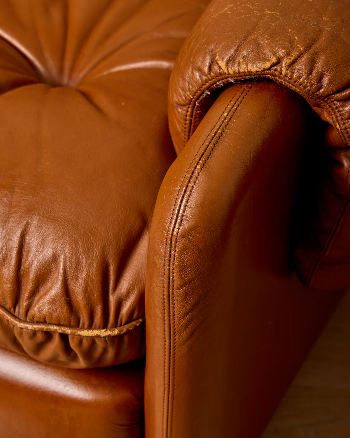 Pair of Italian Leather Armchairs