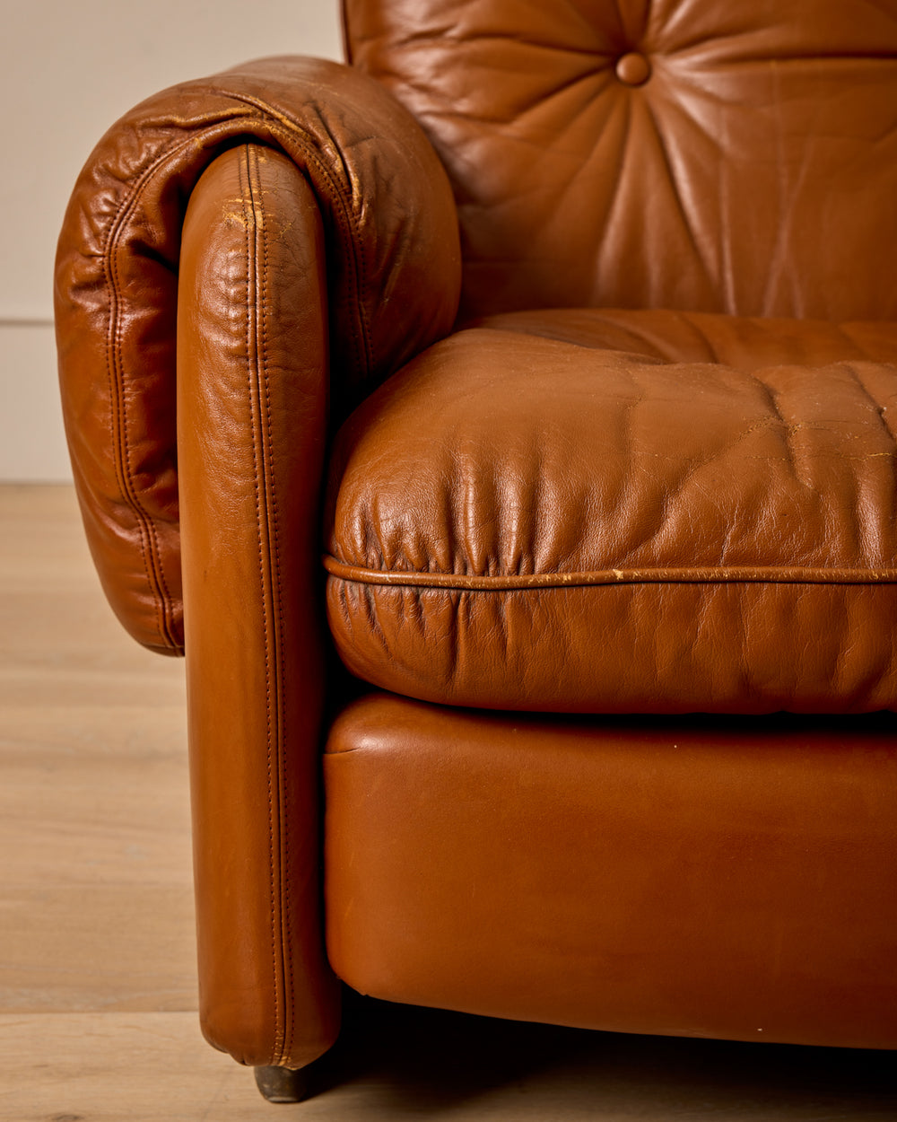 Pair of Italian Leather Armchairs