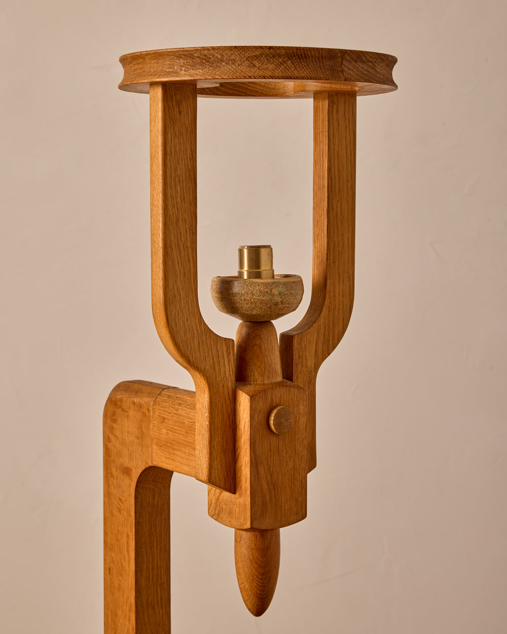 Tiled Table with Lamp by Guillerme & Chambron