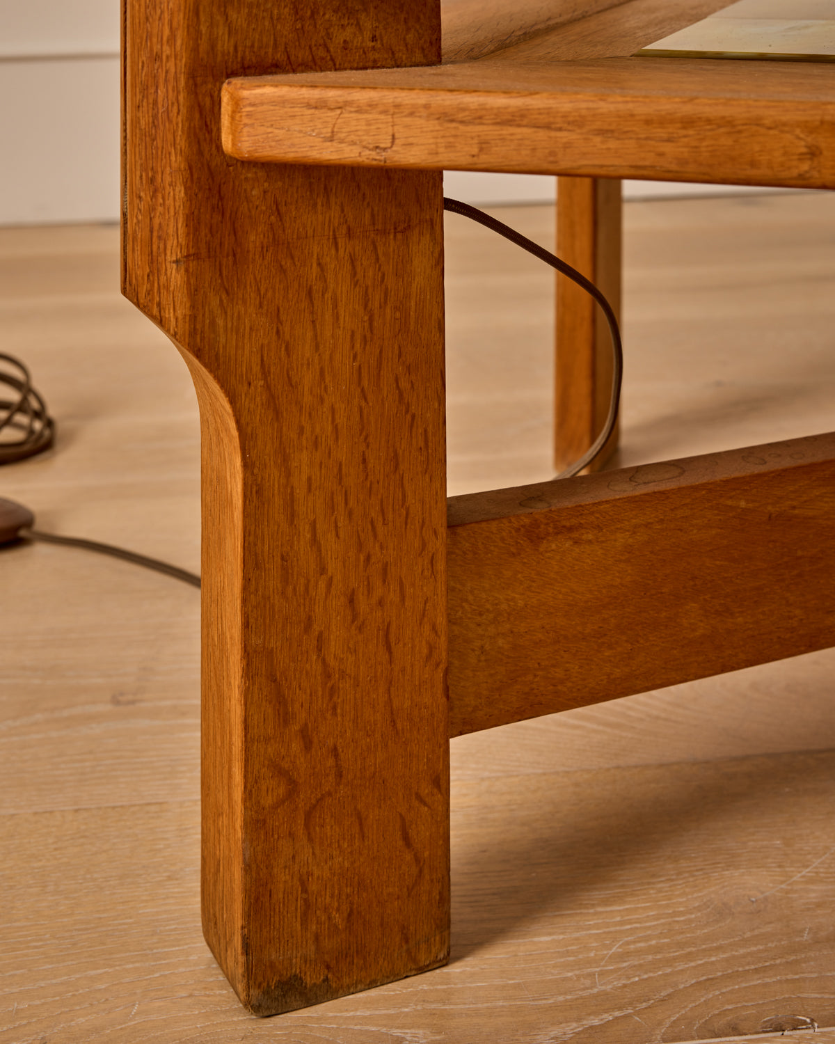 Tiled Table with Lamp by Guillerme & Chambron