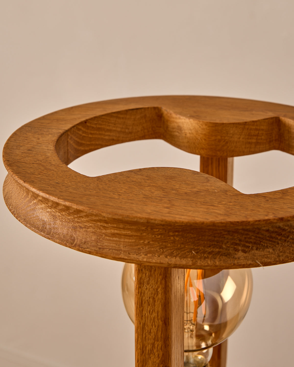 Tiled Table with Lamp by Guillerme & Chambron