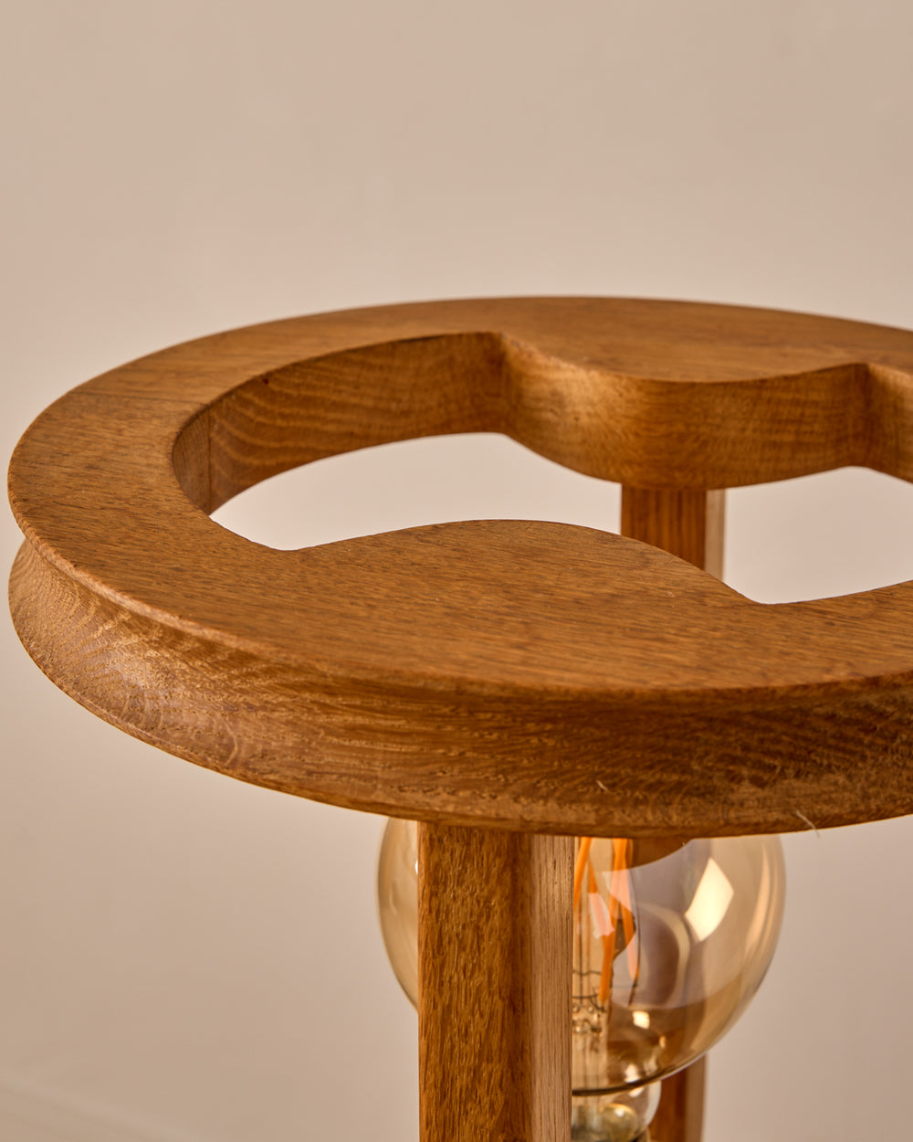 Tiled Table with Lamp by Guillerme & Chambron