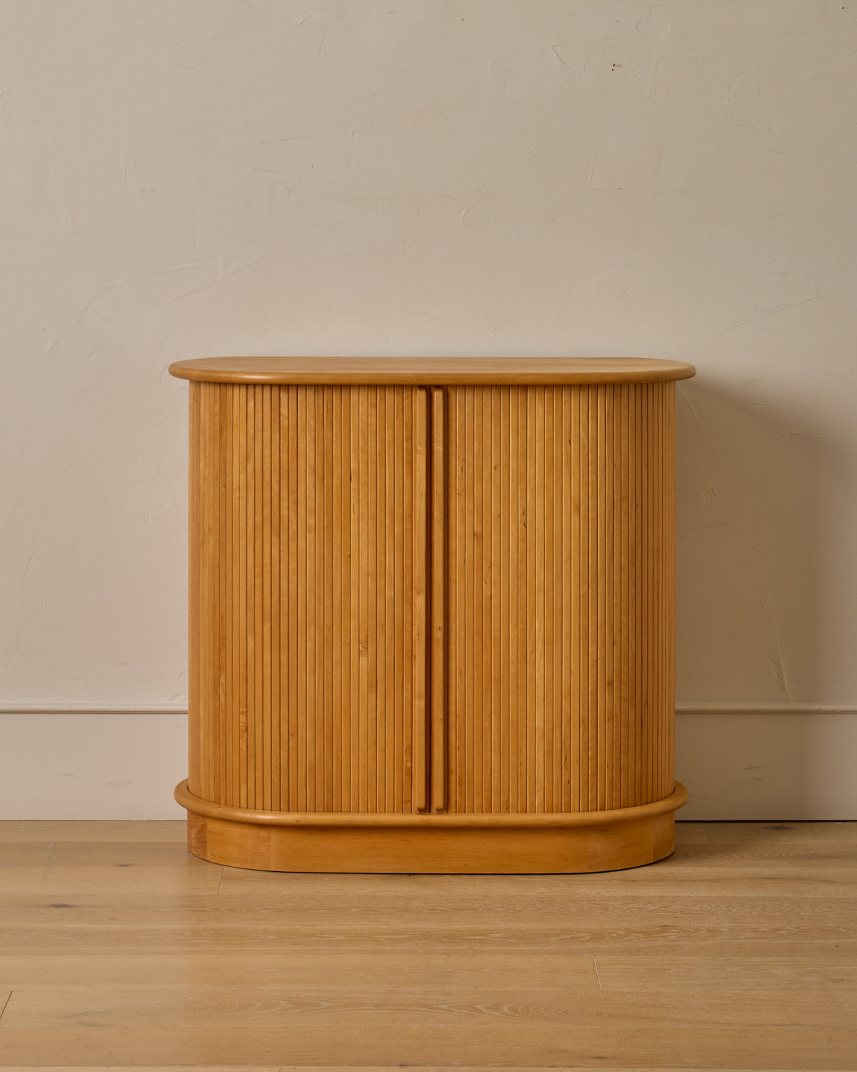 Maple Cabinet with Tambour Doors