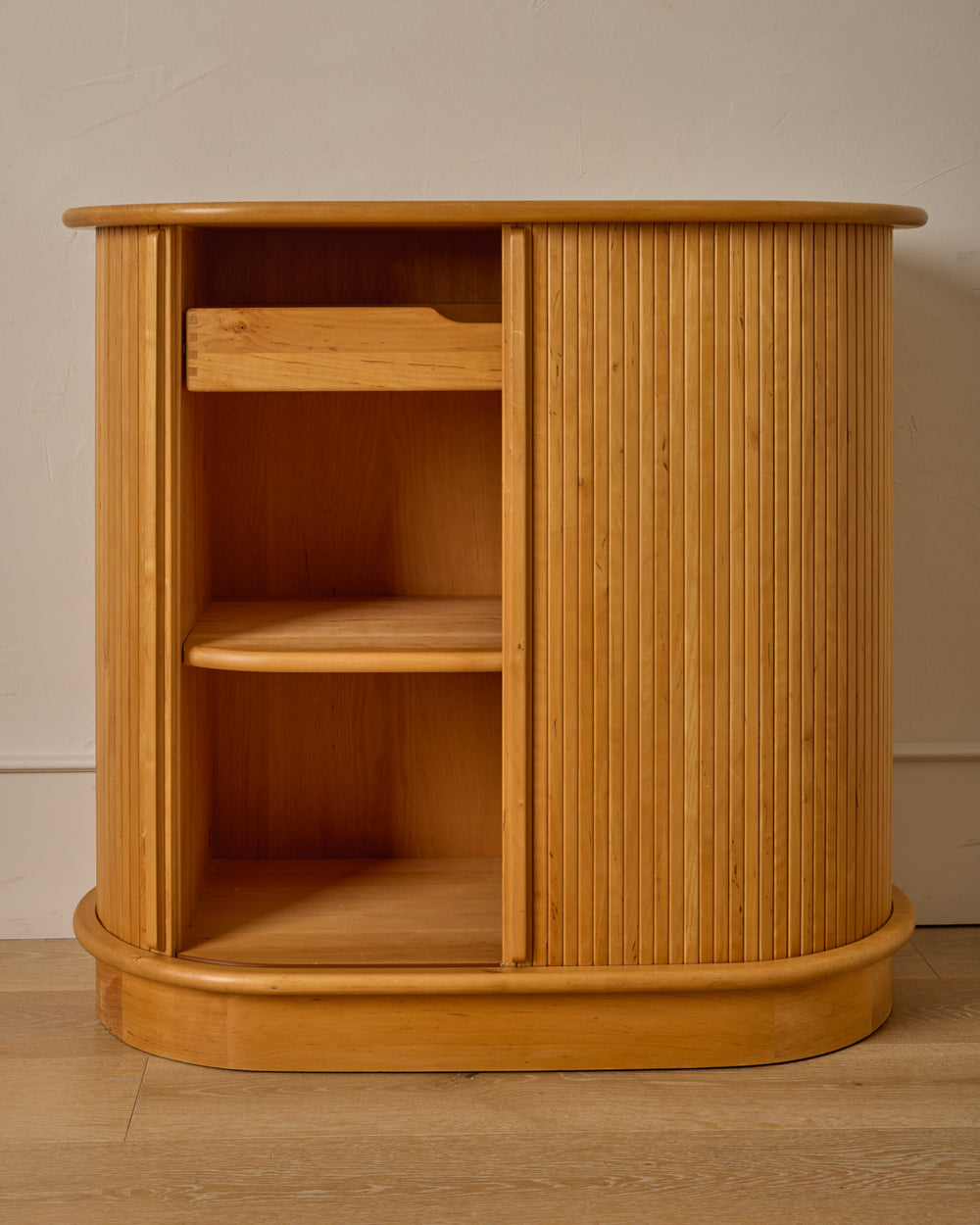 Maple Cabinet with Tambour Doors